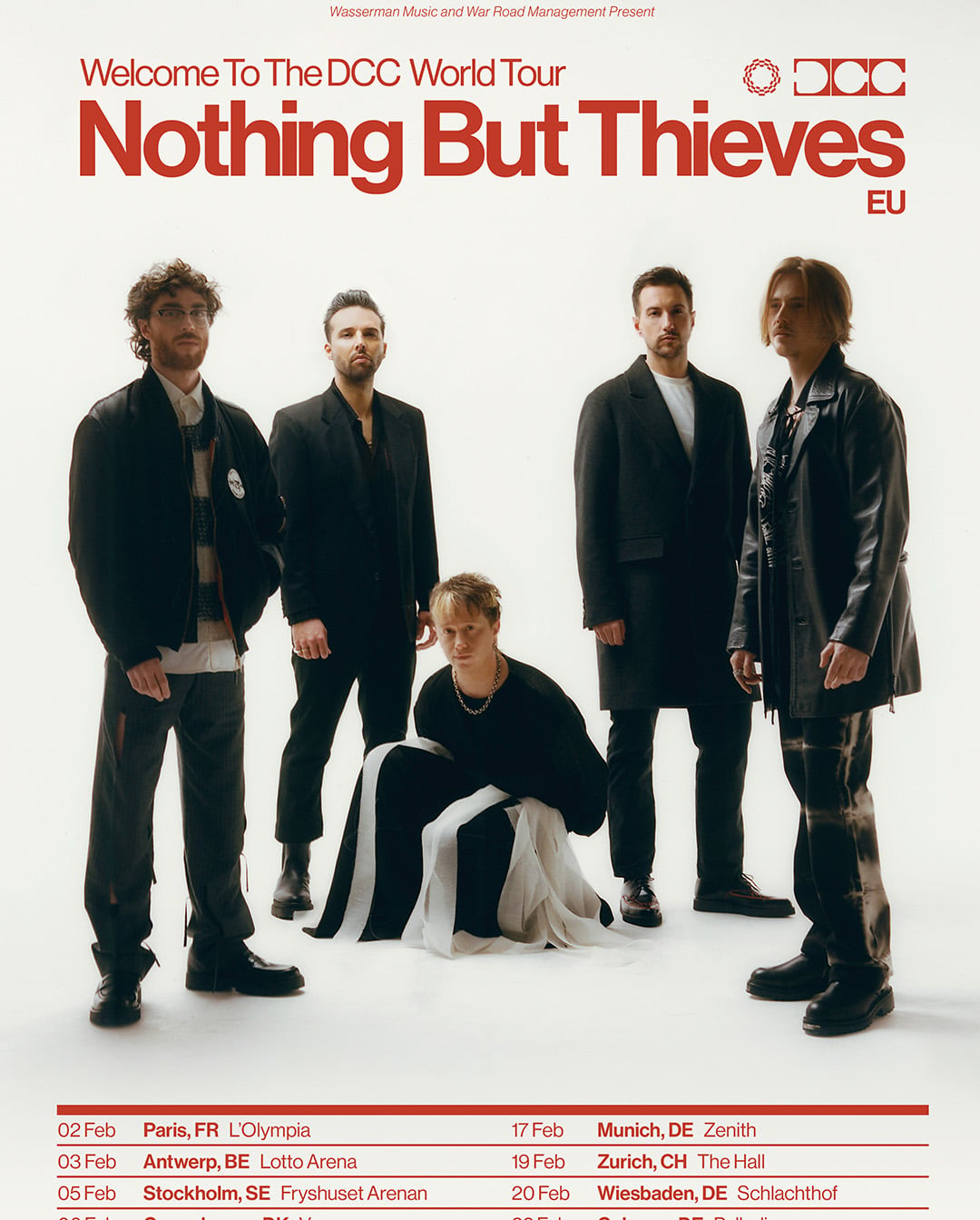 Nothing But Thieves 2027 live concert poster